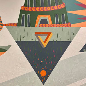 Mural at Christ Covenant Church in Atlanta by Lindsey Veil  Image: Detail of a middle section.