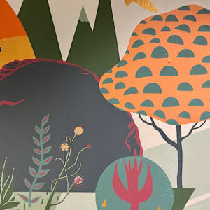 Mural at Christ Covenant Church in Atlanta by Lindsey Veil  Image: Detail of middle section.