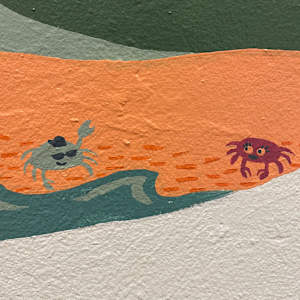 Mural at Christ Covenant Church in Atlanta by Lindsey Veil  Image: Fun details for kids to discover on their eye level!
