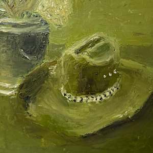 Cowboy Hat and Peony by Olivia Sanchez