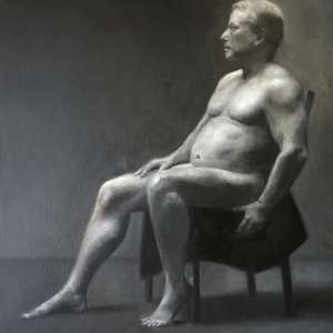 Michael sitting by Linda M. Niemeyer, Image 1.