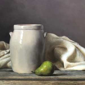 pear with crock by Linda M. Niemeyer