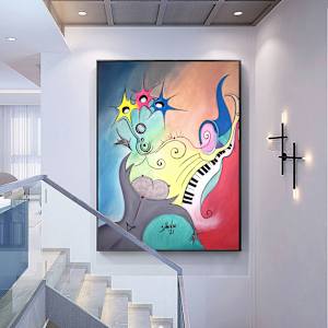 Maestro by Masha Schwartz Art  Image: Fill your home with color, rhythm and a story that disrupts the norm