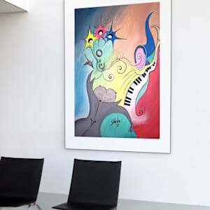 Maestro by Masha Schwartz Art  Image: Conduct bold thinking in your workspace with this vibrant centerpiece