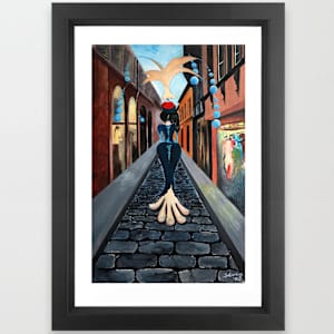 Lady Walking In the Old City by Masha Schwartz Art 