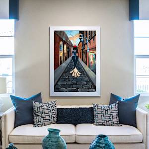 Lady Walking In the Old City by Masha Schwartz Art 
