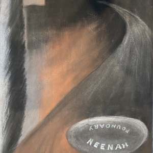Neenah Factory and Manhole Cover-Original Chalk Drawing sold, PhotoPrints availabe by Marie Louise Bosin, MA, Image 1.