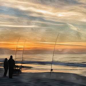 Sunrise Surfcasting - Topsail Island #9 by Daniel Butler