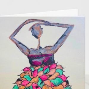 Dancing Feathers * Print by Yolanda Patton  Image: Her Feathers give her life. Showing off how colorful she is as a woman. 