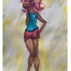 Balling Like a Girl by Yolanda Patton  Image: Also sold in a picture/poster, mat board frame @ $50.00.