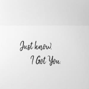 *Greeting Card* Just Know by Yolanda Patton  Image: Inside Card