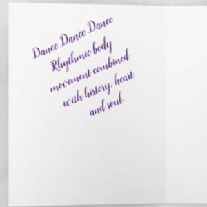 *Greeting Card* Dance Dance Dance by Yolanda Patton  Image: Inside