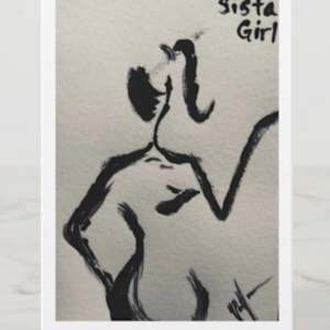 *Greeting Card* Sista Gurl / LG Card / 5 x 7" by Yolanda Patton
