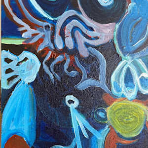 Mother and Child  with Lobster and Turtle by Eric Henty 