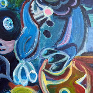 Mother and Child  with Lobster and Turtle by Eric Henty 