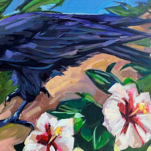 Alala (Hawaiian Raven) by Laura Green