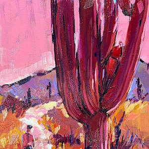 Pink Saguaro and the Path Through the Desert by Laura Green, Image 18.