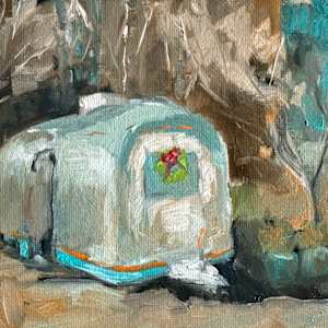 City Airstream Christmas by Janice Tippett