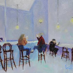 Coffee Talk Under the Lamps by Janice Tippett