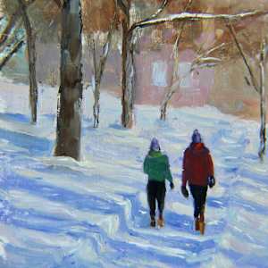 Side by Side Through the Snowy Path by Janice Tippett, Image 1.