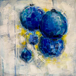 Holiday Garden: Blue Ornaments by Jodi Gaines