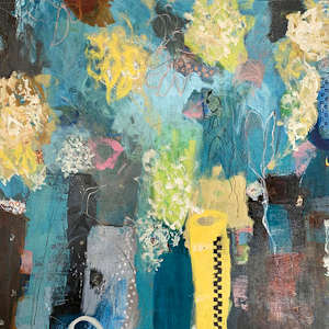 Vitrine de fleuriste bleue / Blue Flower Shop Window by Karen Wynne Mackay