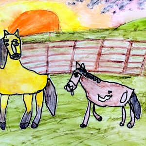 Horses In The Morning Light by Abbie