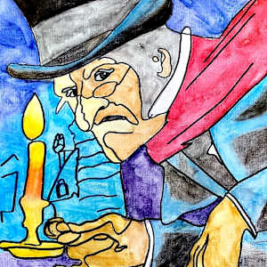 Scrooge With Candle by Garrett