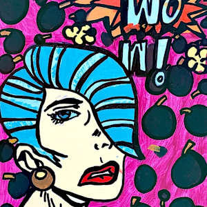 Pop Art Blue Haired Women by Maddie