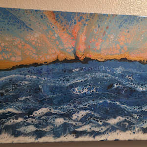 The First Shore (2 20" Rouds & 15x30) by Nicole Warnock  Image: TFS - Still Tide 