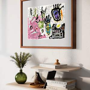 Bless Your F*cking Heart by Ladianne Henderson  Image: Bless Your F*cking Heart by Ladianne Henderson.  Mixed media on paper. 24x18 in. 2020. MOCKUP 1