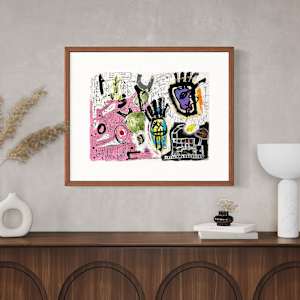Bless Your F*cking Heart by Ladianne Henderson  Image: Bless Your F*cking Heart by Ladianne Henderson.  Mixed media on paper. 24x18 in. 2020. MOCKUP 2