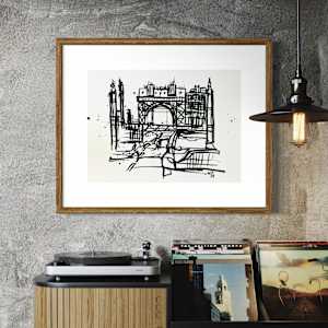 City Bridge by Ladianne Henderson  Image: City Bridge by Ladianne Henderson.  Ink on paper. 24x18 in. 2024. MOCKUP 4