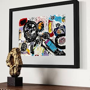 Jawbone Jones by Ladianne Henderson  Image: Jawbone Jones by Ladianne Henderson. Mixed media on paper. 24x18 in. 2020. MOCKUP  1