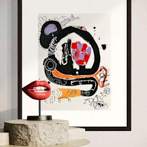 Schema by Ladianne Henderson  Image: Schema by Ladianne Henderson. Mixed media on paper. 18x24 in.  2020.  MOCKUP  1