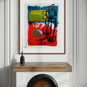 Rocks in the Garden by Ladianne Henderson  Image: Rocks in the Garden by Ladianne Henderson.  Mixed media on paper.  18x24 in. 2021. MOCKUP 1