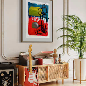 Rocks in the Garden by Ladianne Henderson  Image: Rocks in the Garden by Ladianne Henderson.  Mixed media on paper.  18x24 in. 2021. MOCKUP 2