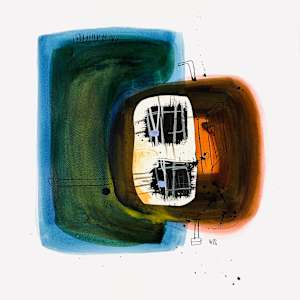 Systems Triptych by Ladianne Henderson  Image: Systems Triptych: System I by Ladianne Henderson. Mixed media on watercolor paper. 17x17 in. 2024.