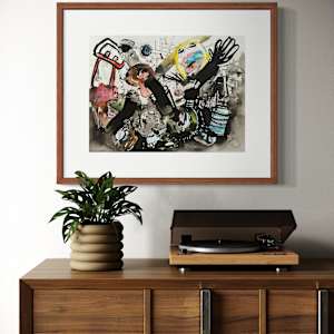 The Obvious Bitch by Ladianne Henderson  Image: The Obvious Bitch by Ladianne Henderson. Mixed media on paper. 24x18 in. 2021. MOCKUP  4