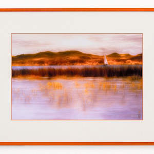 Sailing Away by Linda Devenow  Image: Framed:  Eugene Mayor's Show at the Eugene Library, October, 2023 - from the Web Page