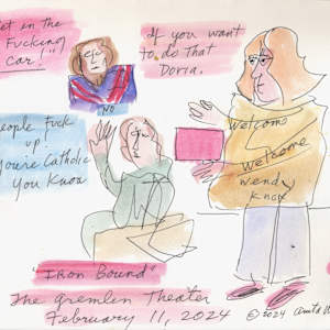 Wendy Knox welcomes us to the play "Iron Bound" by Anita Inez White