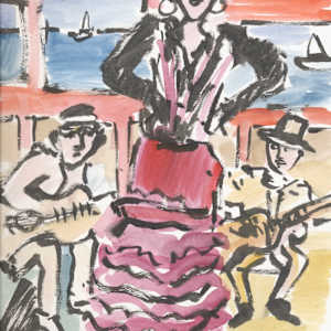 Two guitarists and Dancer at Lake Harriet by Anita Inez White