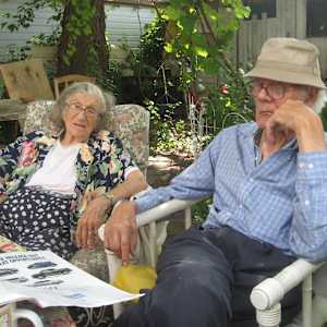 How it was; my parents Emily and Jim in the backyard by Anita Inez White