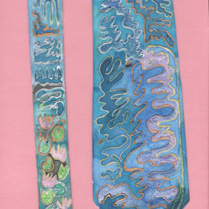 Watery Depths Silk Tie by Anita Inez White