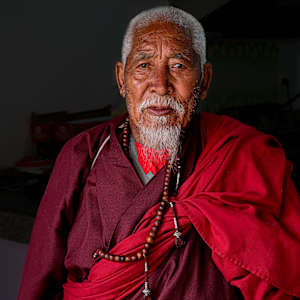 Old Buddhist Monk by George Salter Photography