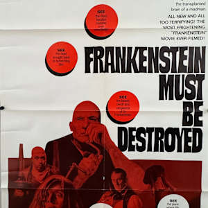 Frankenstein Must Be Destroyed, US 1 Sheet, 1970