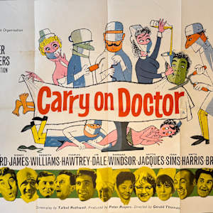 Carry On Doctor, 1967 British Quad, Image 1.