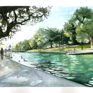 Barton Springs Print by Lindsay Shillington, Image 1.