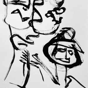 Young Couple On A Sunday Walk With Their Toddler by Susanne Cäcilie Walther