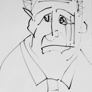 Brother Charles (b. 1948) (Study) by Susanne Cäcilie Walther, Image 1.